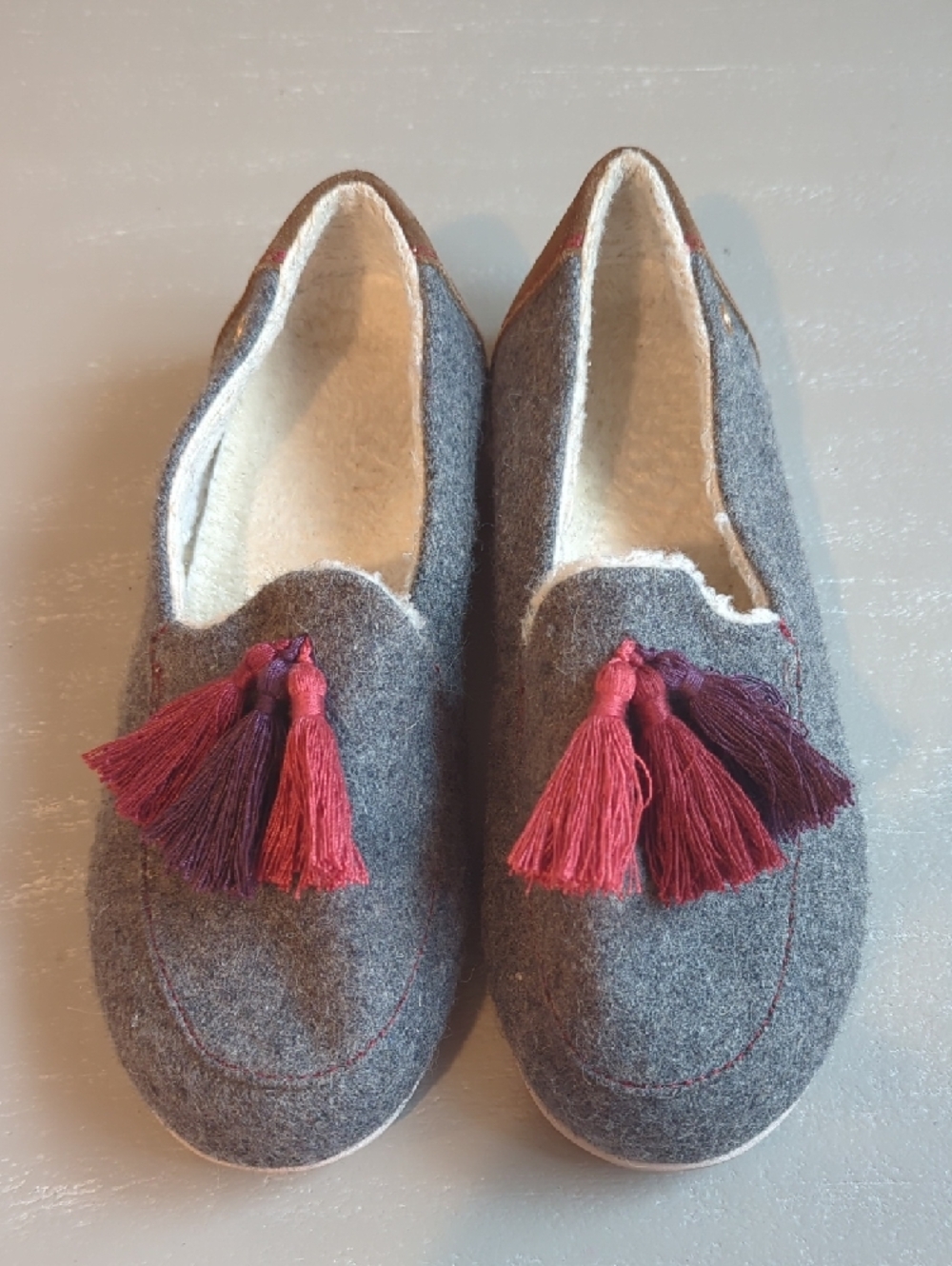 Spenco Hearthside Slide Gray Wool size 6.5 - Picture 4 of 7